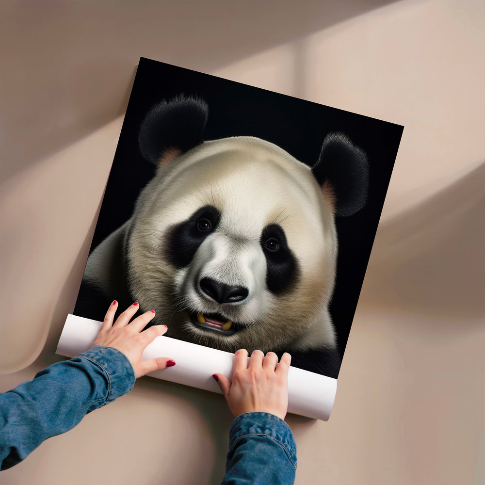 L'impression présentée en poster, sans encadrement, sur un mur neutre.