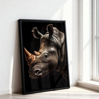 Le tableau accroché en situation dans un intérieur meublé.