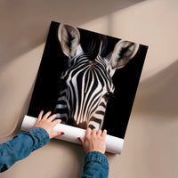 L'impression présentée en poster, sans encadrement, sur un mur neutre.
