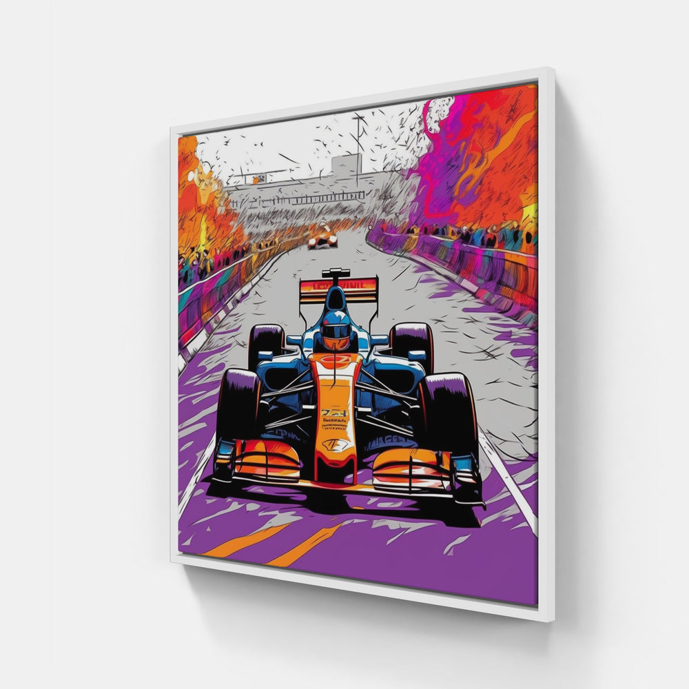 Formula 1 Velocity Unleashed-Canvas-artwall-20x20 cm-White-Artwall