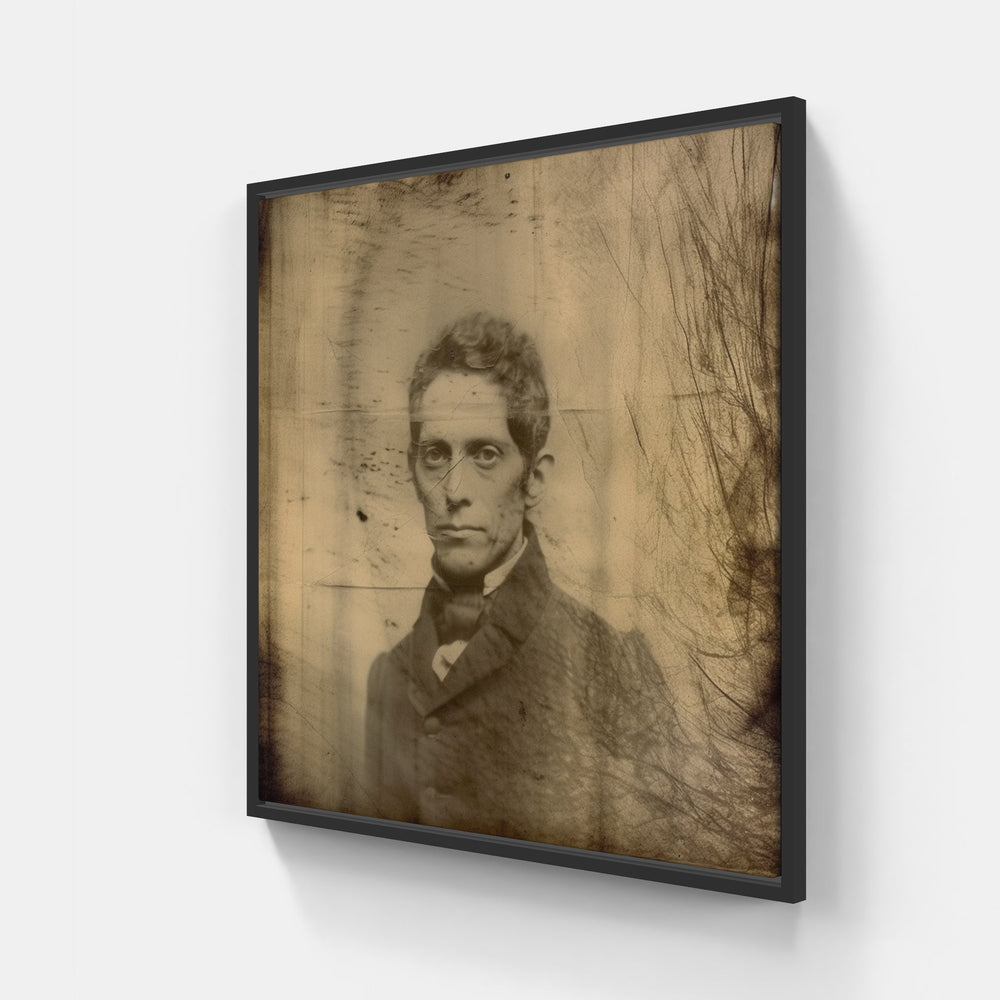 Time Capsule in Daguerreotype-Canvas-artwall-20x20 cm-Black-Artwall