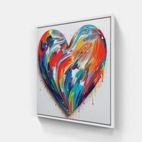 Sweetheart's Amorous Embrace-Canvas-artwall-20x20 cm-White-Artwall