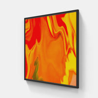 Orange ripens seasons-Canvas-artwall-20x20 cm-Black-Artwall