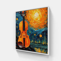 Captivating Violin Waltz-Canvas-artwall-20x20 cm-White-Artwall