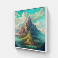 Captivating Mountain Peaks-Canvas-artwall-20x20 cm-White-Artwall