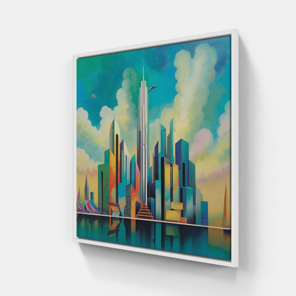 Tranquil Evening Skyline-Canvas-artwall-20x20 cm-White-Artwall