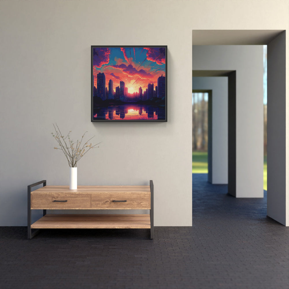 Bold Cityscape Skyline-Canvas-artwall-Artwall