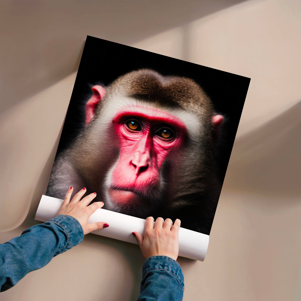 L'impression présentée en poster, sans encadrement, sur un mur neutre.