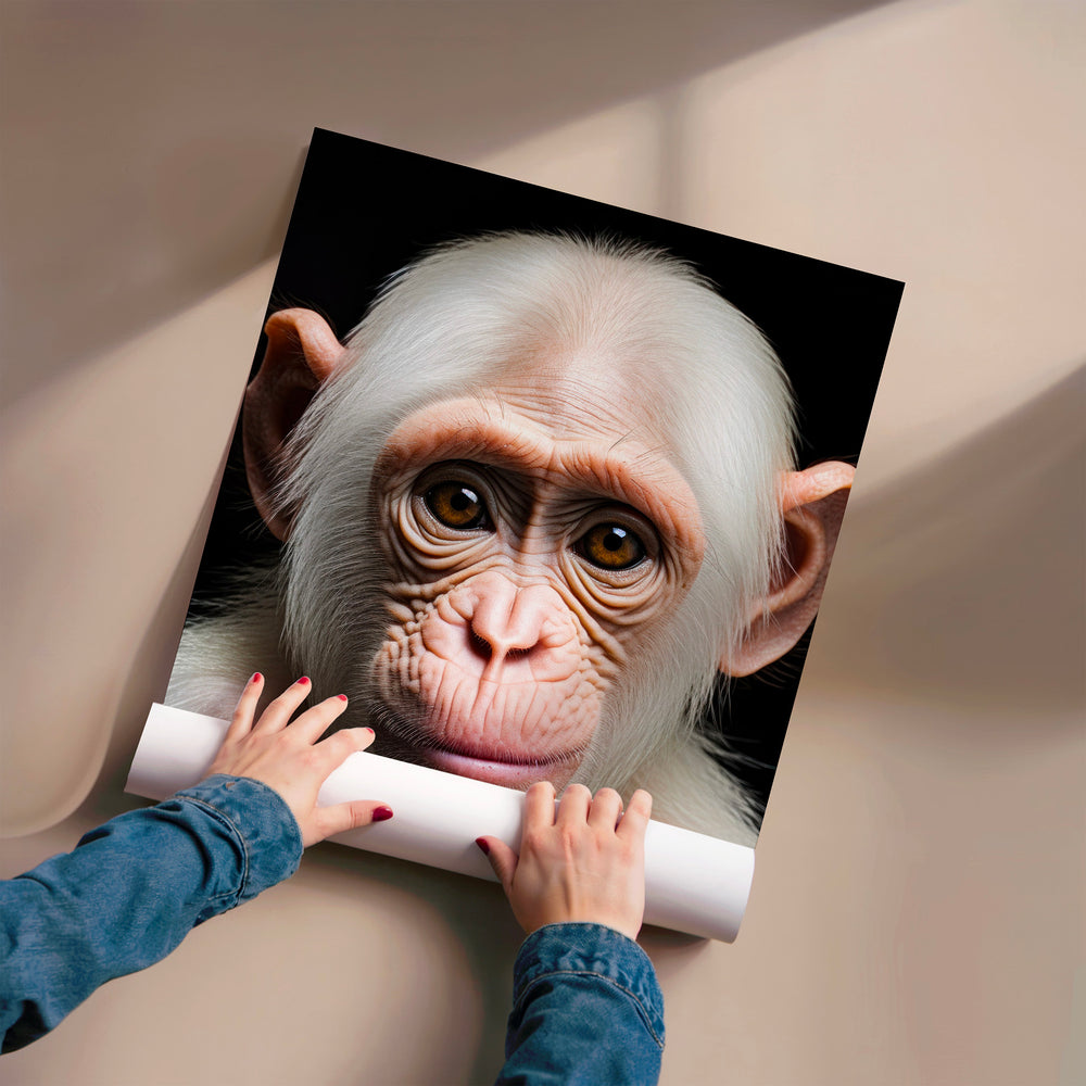 L'impression présentée en poster, sans encadrement, sur un mur neutre.
