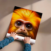 L'impression présentée en poster, sans encadrement, sur un mur neutre.