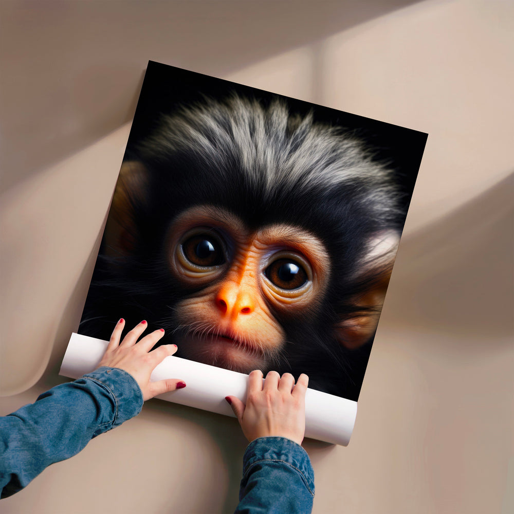 L'impression présentée en poster, sans encadrement, sur un mur neutre.