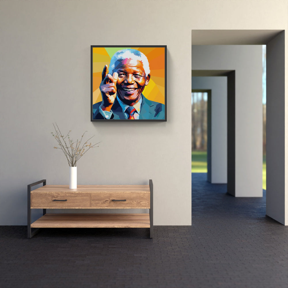 Nelson Mandela fight-Canvas-artwall-Artwall