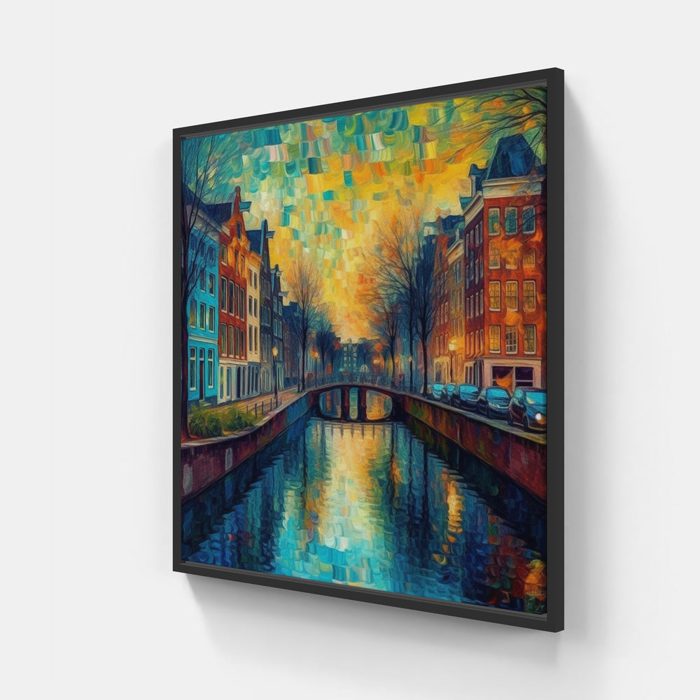 Amsterdam Impressions-Canvas-artwall-20x20 cm-Black-Artwall