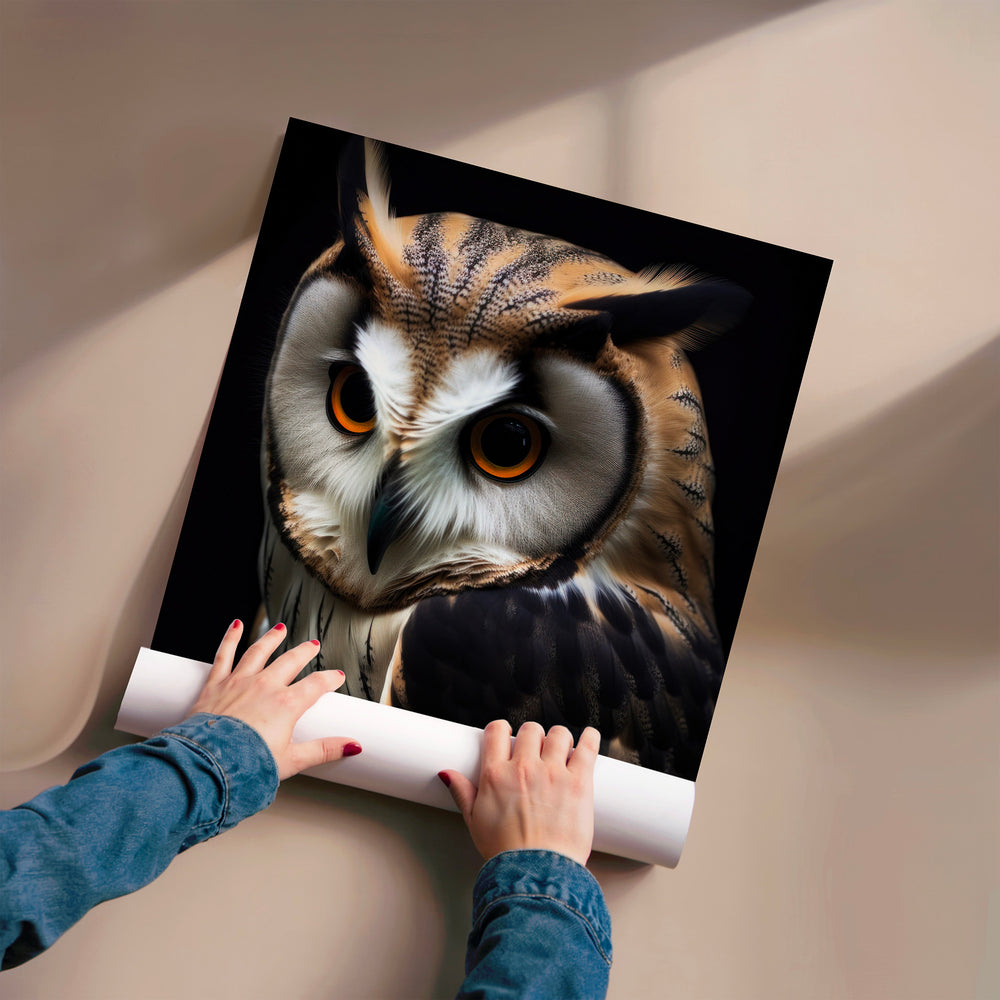 L'impression présentée en poster, sans encadrement, sur un mur neutre.