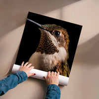 L'impression présentée en poster, sans encadrement, sur un mur neutre.