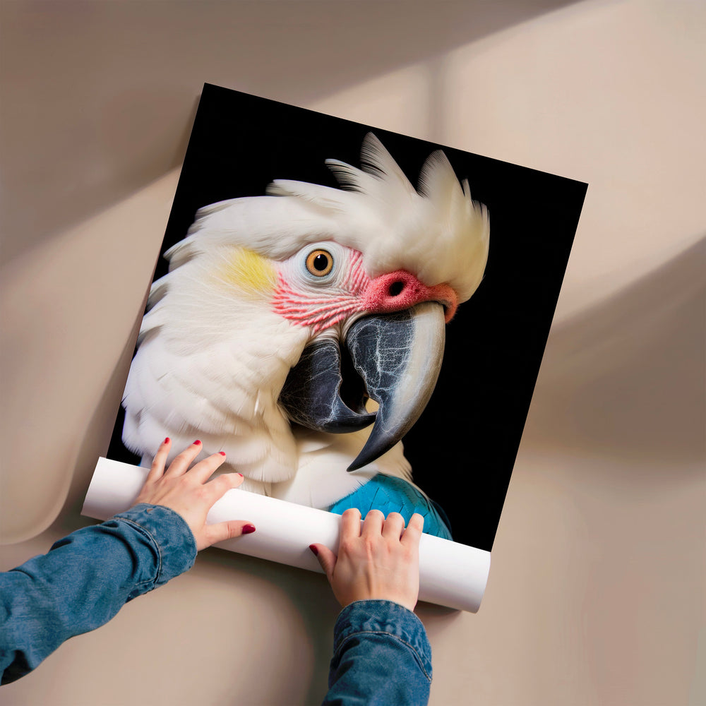 L'impression présentée en poster, sans encadrement, sur un mur neutre.