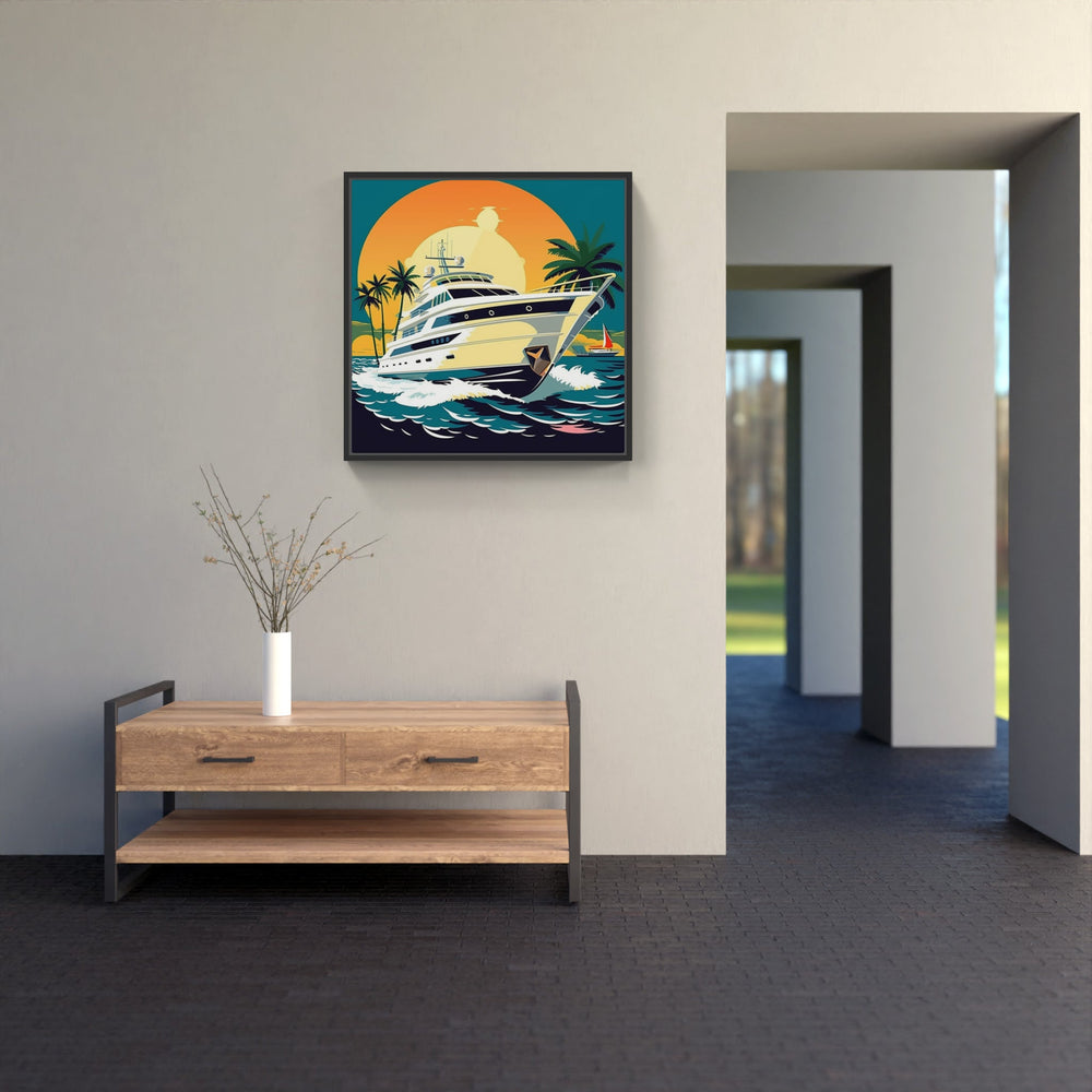 Sailing into Bliss Serene Yacht-Canvas-artwall-Artwall