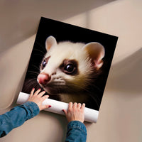 L'impression présentée en poster, sans encadrement, sur un mur neutre.