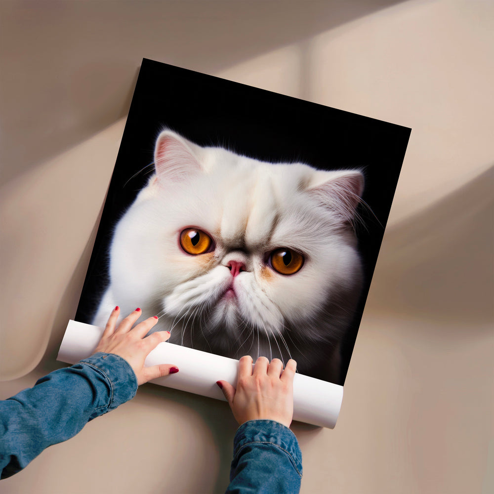 L'impression présentée en poster, sans encadrement, sur un mur neutre.