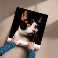 L'impression présentée en poster, sans encadrement, sur un mur neutre.