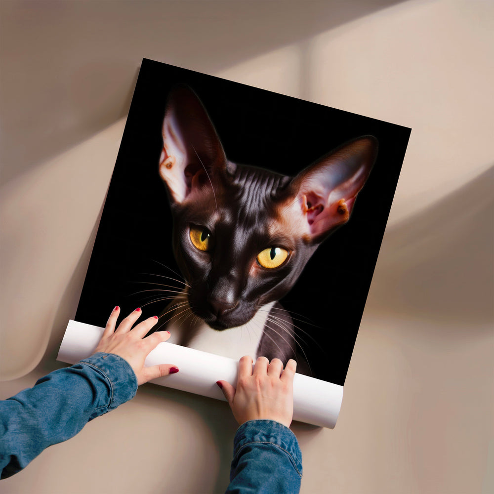 L'impression présentée en poster, sans encadrement, sur un mur neutre.
