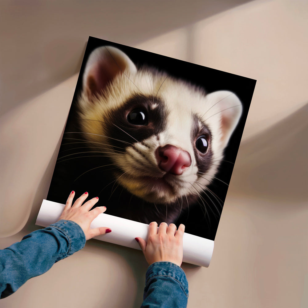 L'impression présentée en poster, sans encadrement, sur un mur neutre.