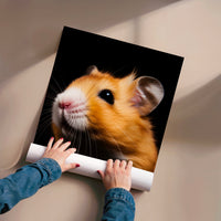 L'impression présentée en poster, sans encadrement, sur un mur neutre.