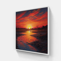 Awe-Inspiring Sunset Bliss-Canvas-artwall-20x20 cm-White-Artwall