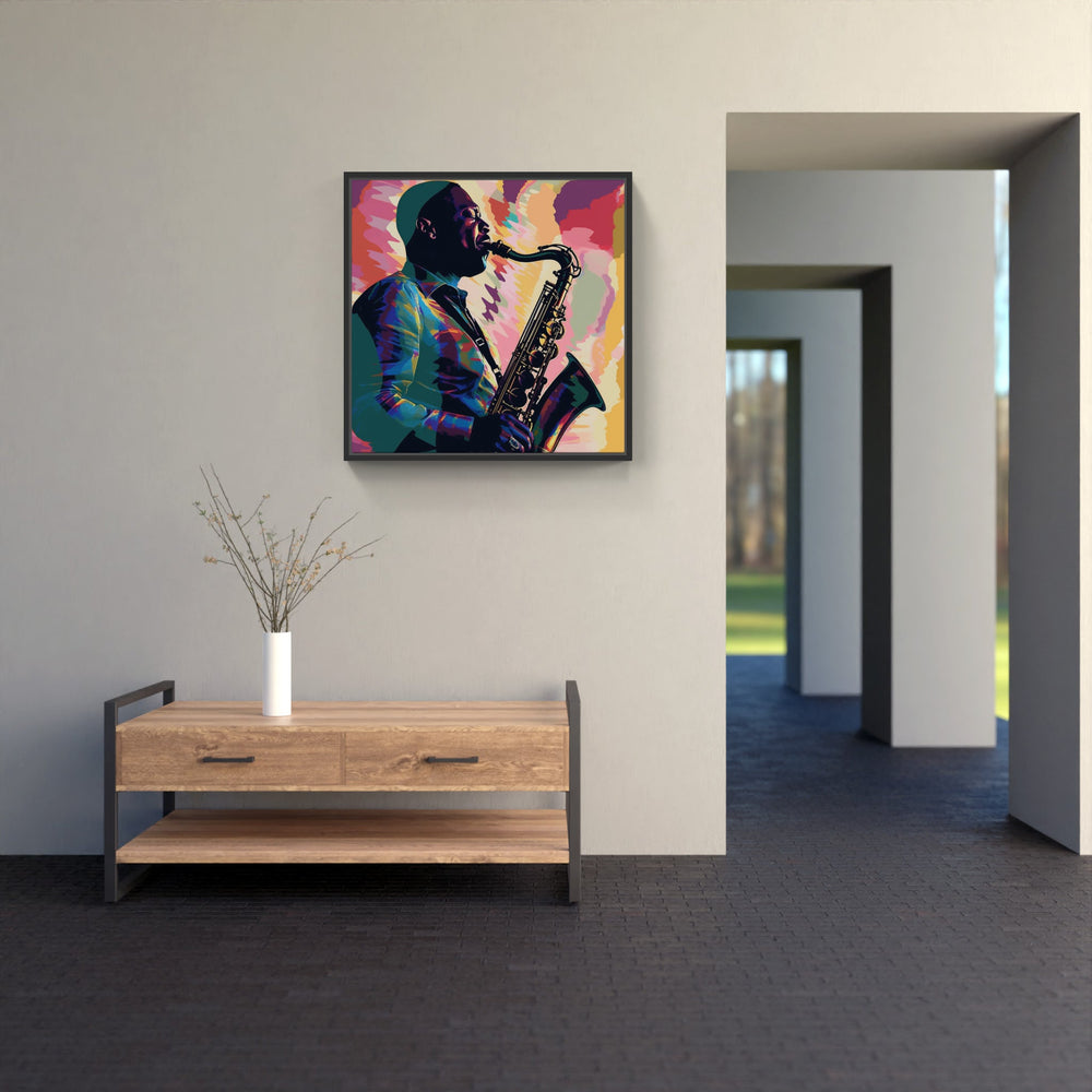 Rhythmic Saxophone Jazz-Canvas-artwall-Artwall