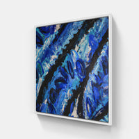 Blues on time fade-Canvas-artwall-20x20 cm-White-Artwall