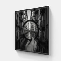 Echoes of Dark, Light-Canvas-artwall-40x40 cm-Black-Artwall