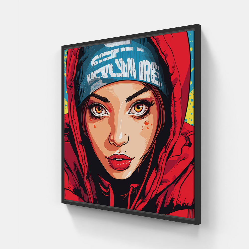 Streetwear Pop Palette-Canvas-artwall-20x20 cm-Black-Artwall