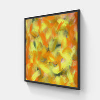 Yellow sunshine smiles-Canvas-artwall-20x20 cm-Black-Artwall