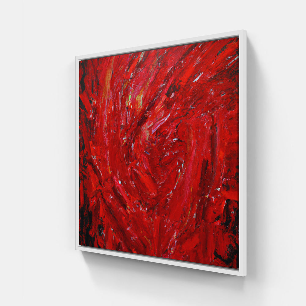 Red rose-Canvas-artwall-20x20 cm-White-Artwall