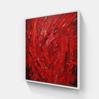 Red rose-Canvas-artwall-20x20 cm-White-Artwall