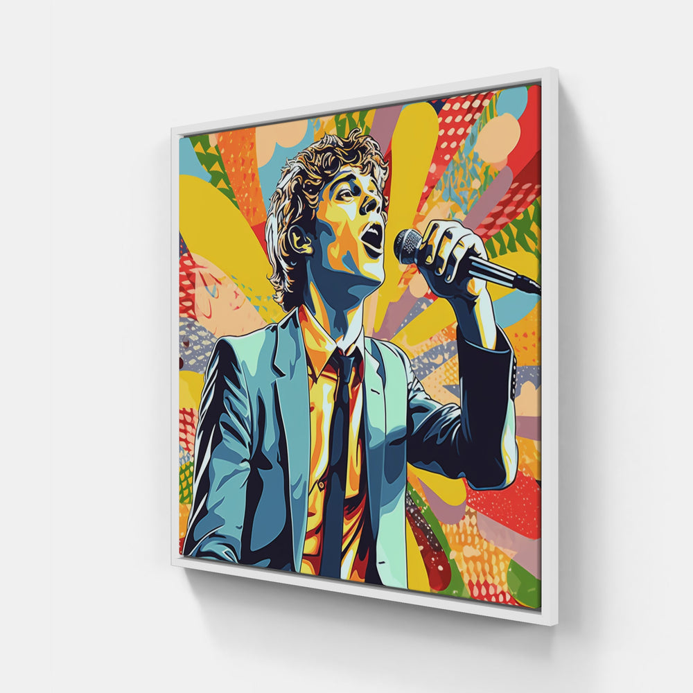 Enrapturing Singer Muse-Canvas-artwall-20x20 cm-White-Artwall