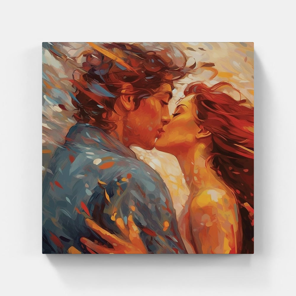 Tender Kiss Devotion-Canvas-artwall-Artwall