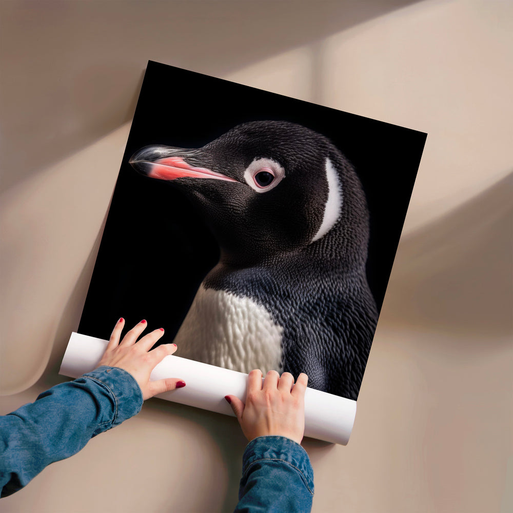 L'impression présentée en poster, sans encadrement, sur un mur neutre.