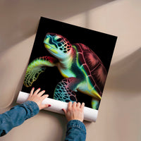 L'impression présentée en poster, sans encadrement, sur un mur neutre.