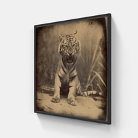 Vintage Intrigue in Daguerreotype-Canvas-artwall-20x20 cm-Black-Artwall
