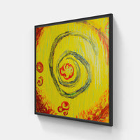 Yellow lovers bright-Canvas-artwall-20x20 cm-Black-Artwall