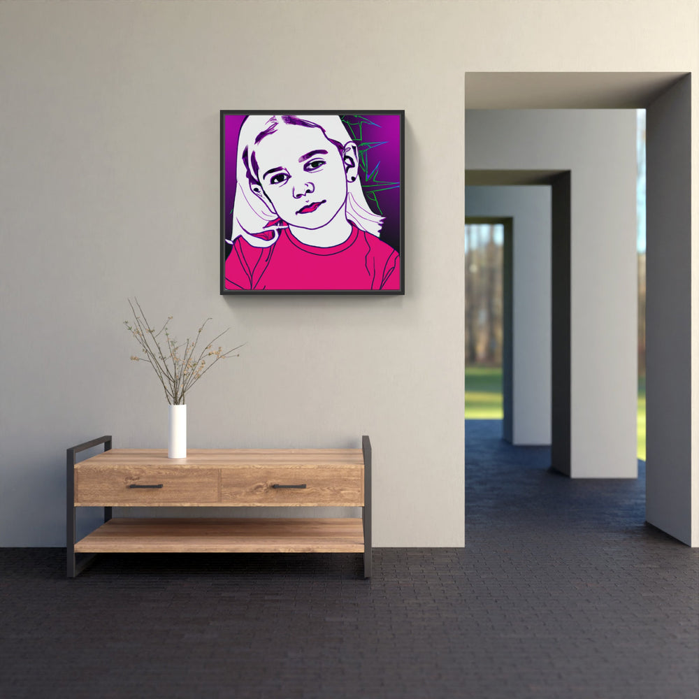 Pink, time, surprise-Canvas-artwall-Artwall