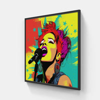 Magical Vocal Melody-Canvas-artwall-20x20 cm-Black-Artwall