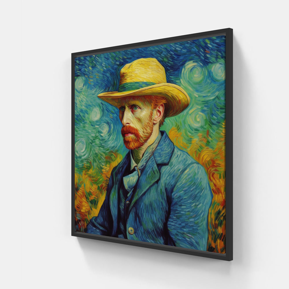 Van Gogh's Artistic Vision-Canvas-artwall-20x20 cm-Black-Artwall