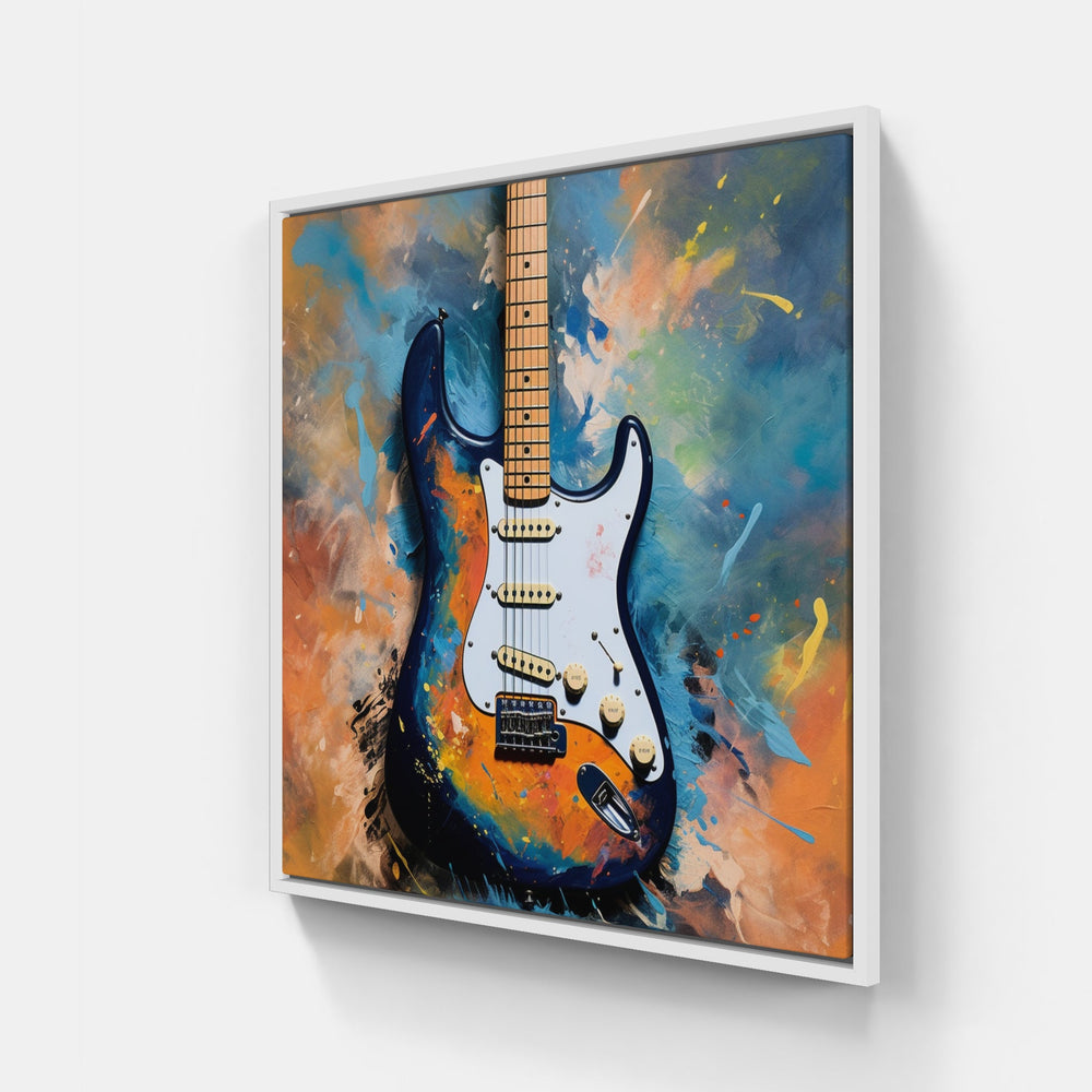 Harmonic Guitar Fusion-Canvas-artwall-20x20 cm-White-Artwall