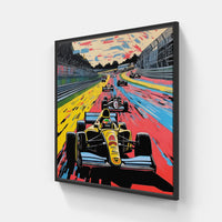Speed Symphony Formula 1 Euphoria-Canvas-artwall-20x20 cm-Black-Artwall