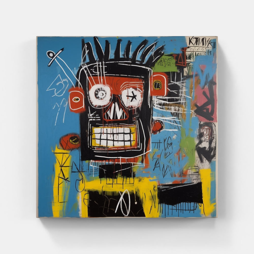 Raw Basquiat Energy-Canvas-artwall-Artwall