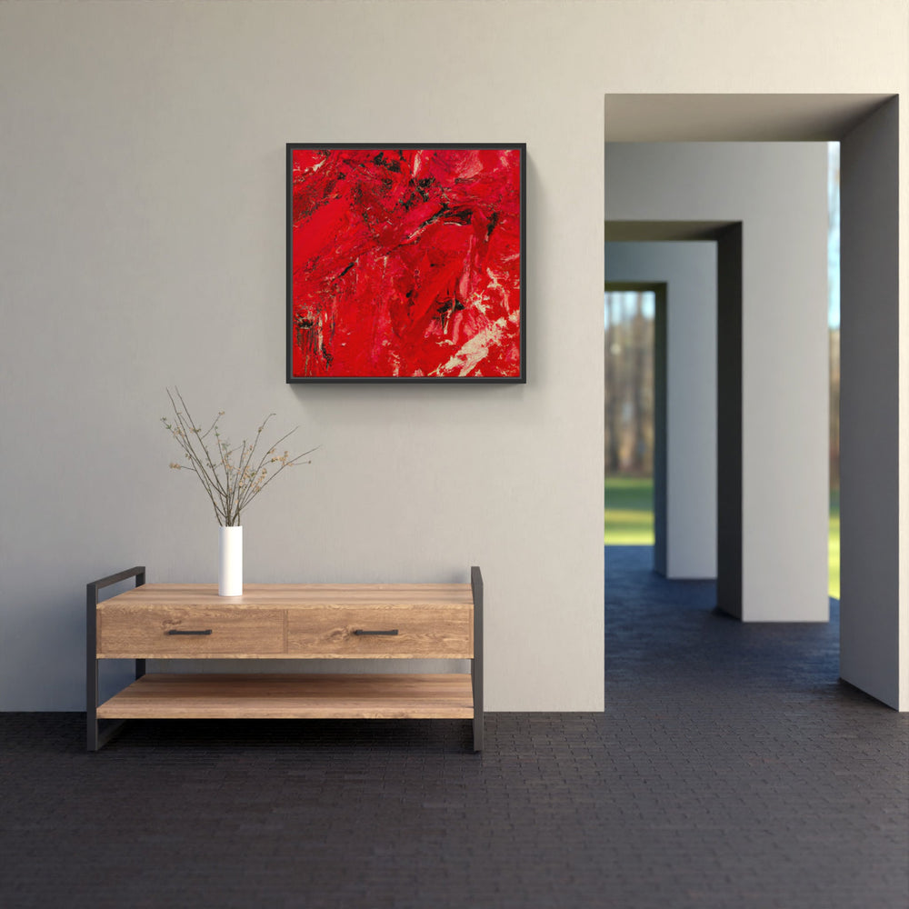 Red Rose Blooming-Canvas-artwall-Artwall