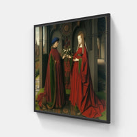 Van Eyck's Elegance-Canvas-artwall-20x20 cm-Black-Artwall