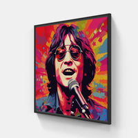John Lennon-Canvas-artwall-20x20 cm-Black-Artwall